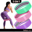 Kit 3 Faixas Elásticas De Exercício